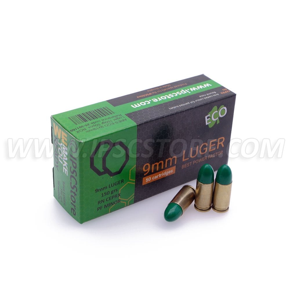 Padrunid ARES ECO 9x19mm Luger 150gr 50tk karbis