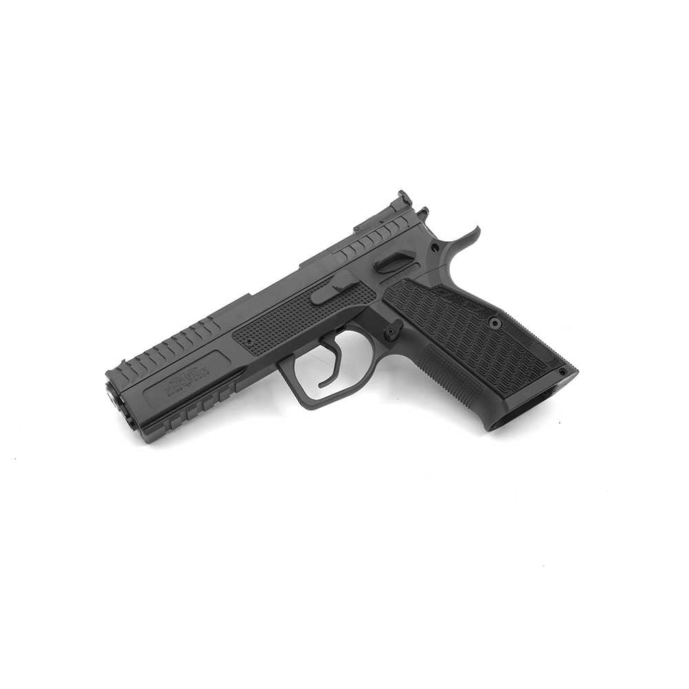 Phoenix Drake Production, Paremakäeline, Must, DA/SA, Eesmärk-Sihik Punane Kiudoptiline, OR LPA, 9 x 19 mm, ALU Grip DR