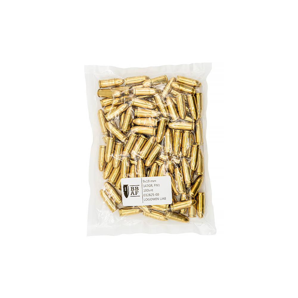 Padrunid BalticBullet 9MM LUGER FMJ 147gr – 100tk karbis