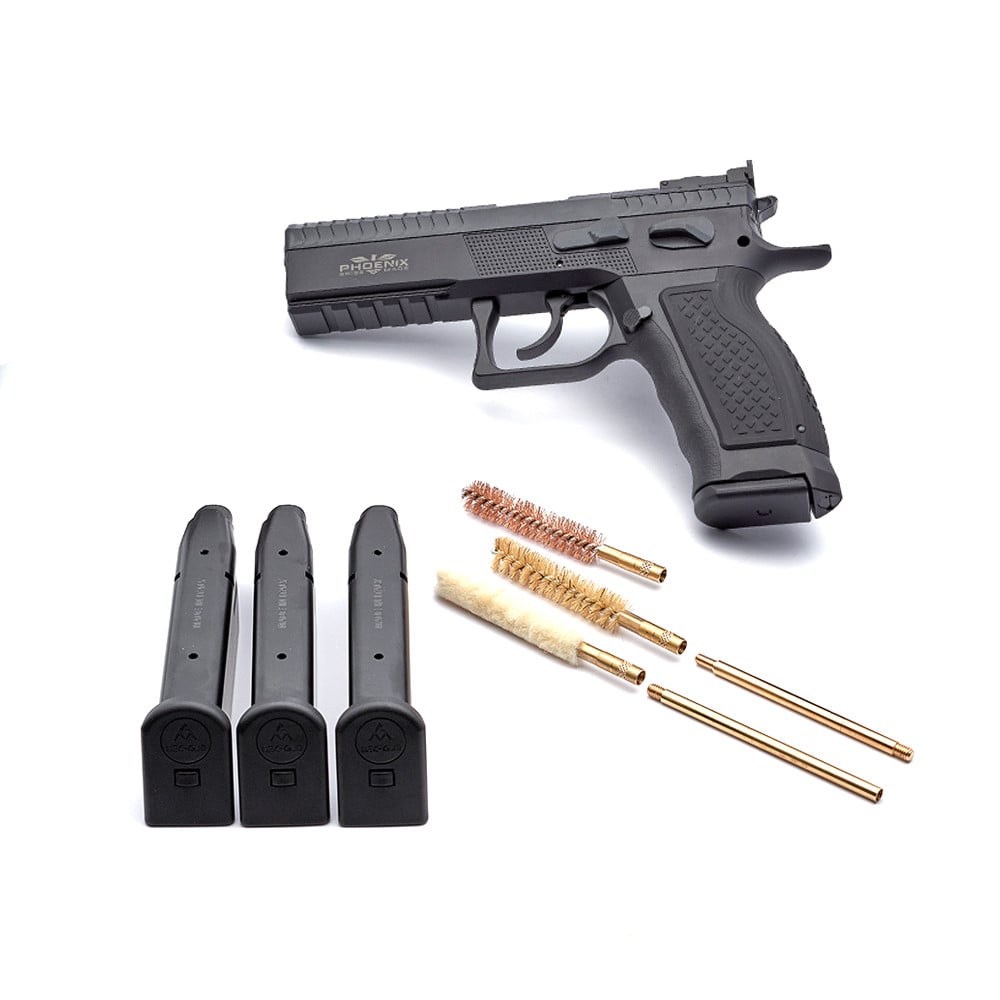 Phoenix Predator, Alu / Polymer, Black, DA/SA, Front Sight Fiber red, OR LPA, 9 x 19mm