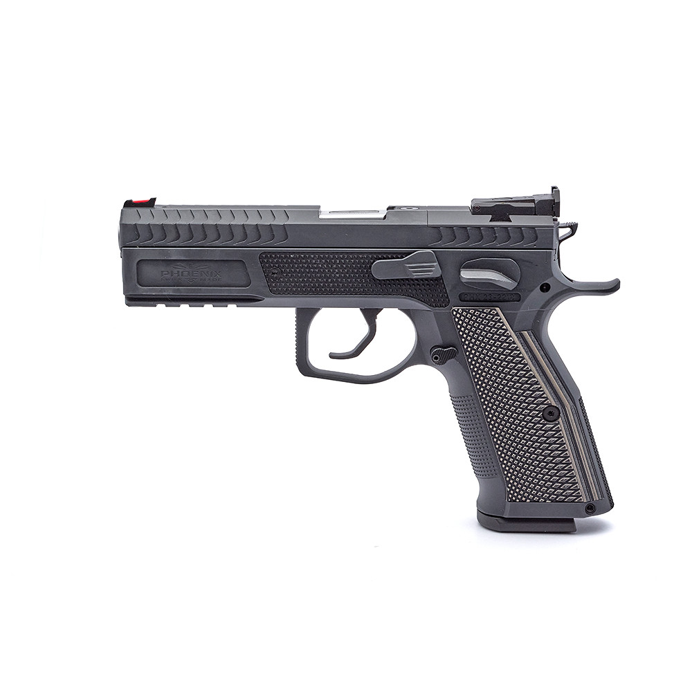 Phoenix Redback Light Gen 2, Steel / Alu, Black, DA/SA, Front Sight Fiber red, OR LPA, 9 x 19mm