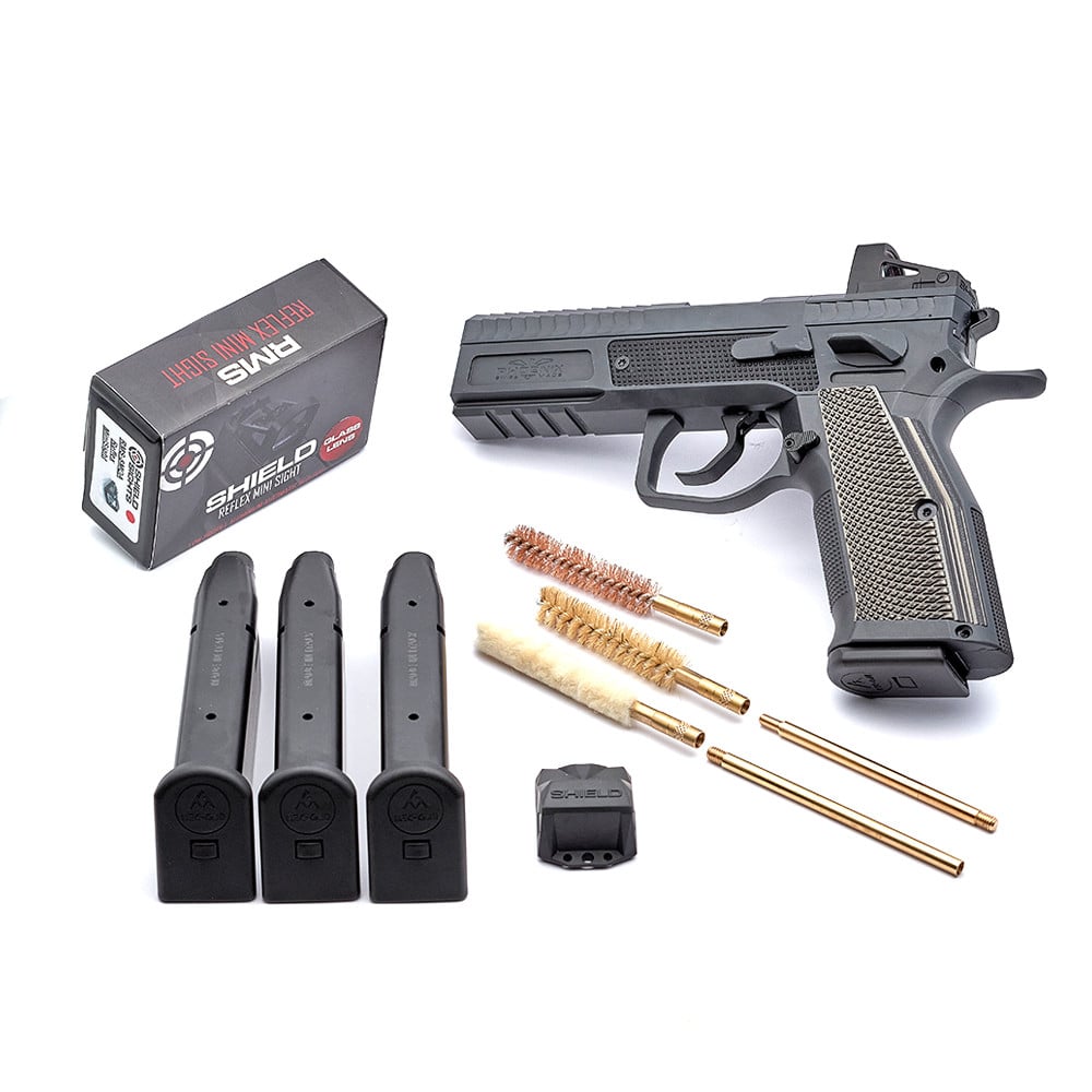Phoenix Redback Gen 2 Optic, Steel / Steel, Black, DA/SA, Target Front Sight black, Shield RMS, 9 x 19mm