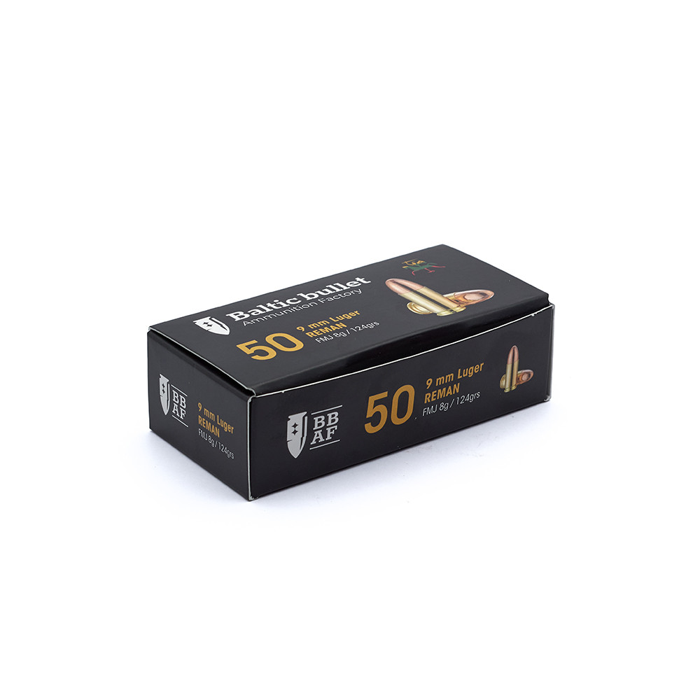 Padrunid BalticBullet 9MM LUGER FMJ 124gr – 1000tk karbis