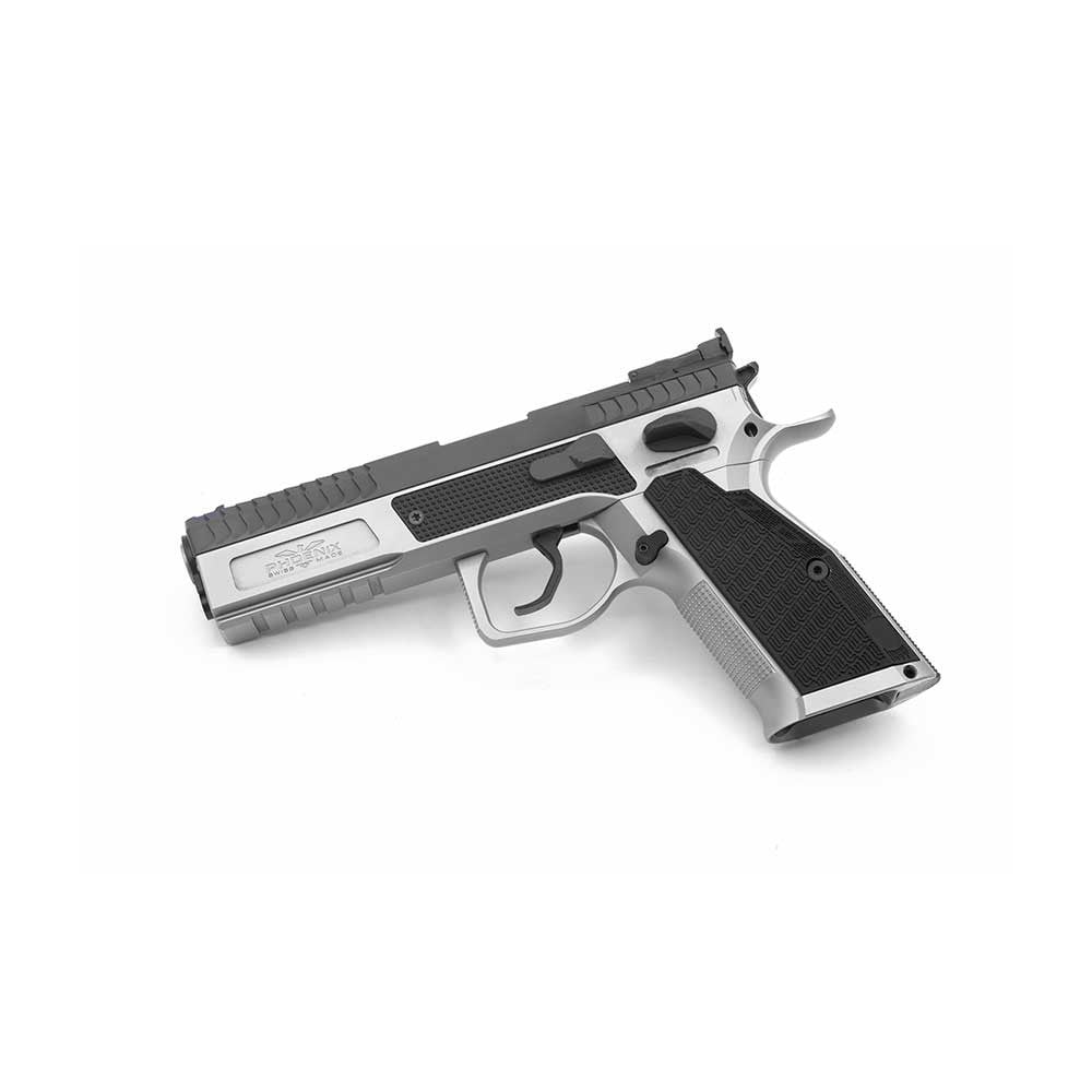 . PHOENIX DRAKE PRODUCTION, STEEL / STEEL, DUOTONE, DA/SA, FRONT SIGHT FIBER RED, OR LPA, 9 X 19MM