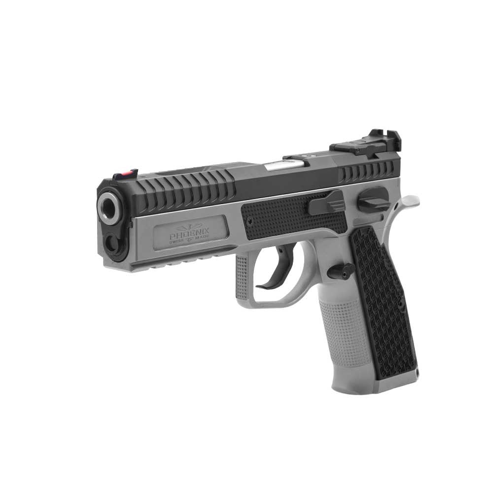 . PHOENIX DRAKE PRODUCTION, STEEL / STEEL, DUOTONE, DA/SA, FRONT SIGHT FIBER RED, OR LPA, 9 X 19MM