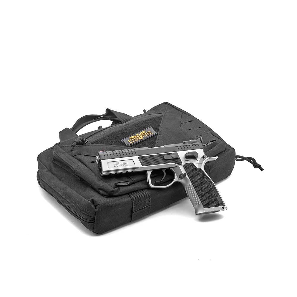 . PHOENIX DRAKE PRODUCTION, STEEL / STEEL, DUOTONE, DA/SA, FRONT SIGHT FIBER RED, OR LPA, 9 X 19MM