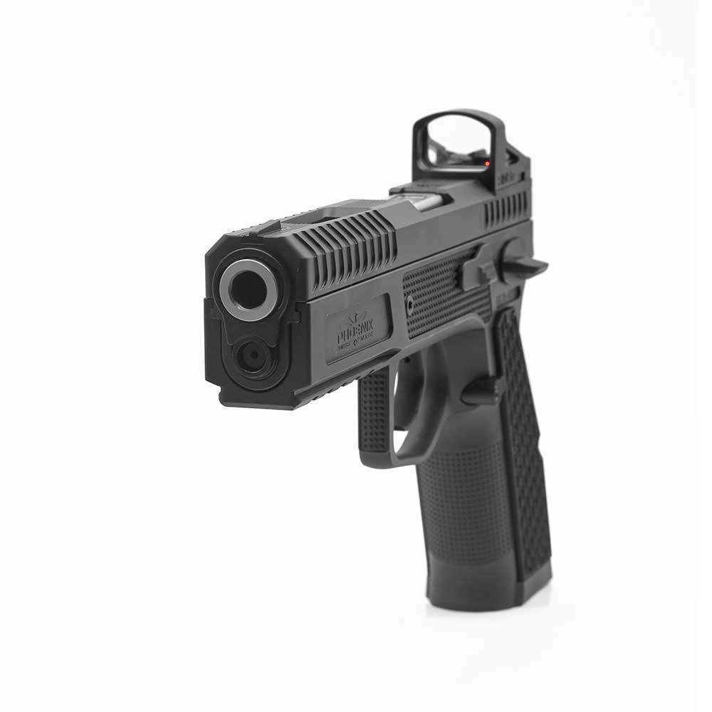 Phoenix Drake Production, Paremakäeline, Must, DA/SA, Must Sihtmärgi Eesmine Sihik, Shield RMS, 9 x 19 mm, ALU Grip DR versioon